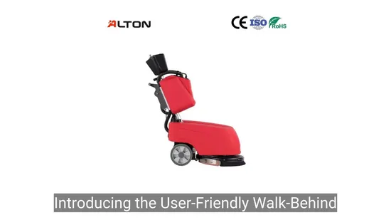 Hand-Push Walk Behind Folding Floor Auto Scrubber Dryer for Industrial Use Machine Floor Cleaning